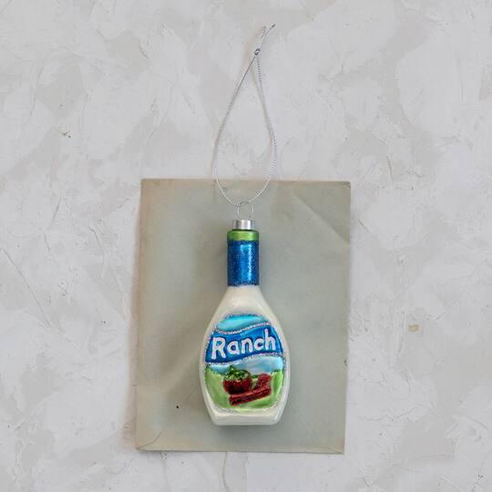 Hello Honey® 4.5" Glass Ranch Dressing Bottle Ornament